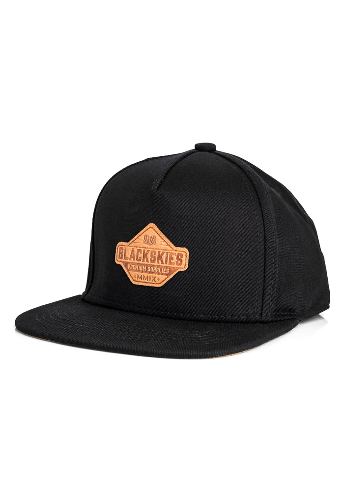 Blackskies-Essentials-Snapback-Kids-Cap-Black-Black-Brown-2