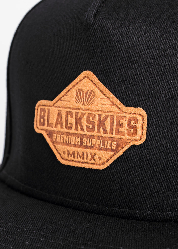 Blackskies-Essentials-Snapback-Kids-Cap-Black-Black-Brown-1