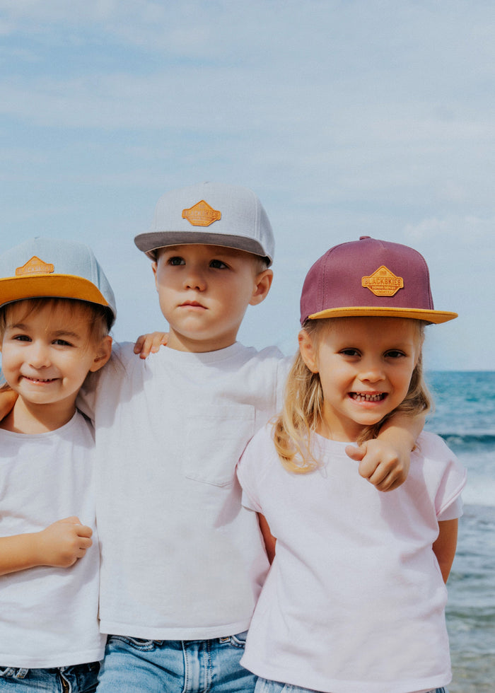 Blackskies-Essentials-Snapback-Cap-Kids-Grape-Brown-Brown-Model-2