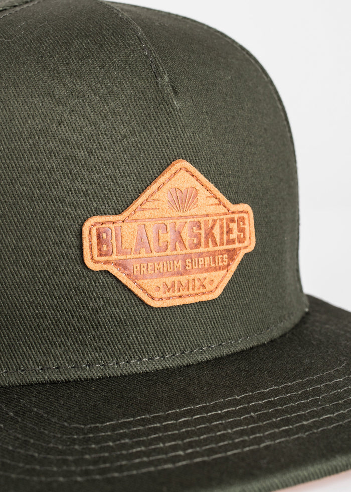 Blackskies-Essentials-Snapback-Kids-Cap-Olive-Olive-Brown-1