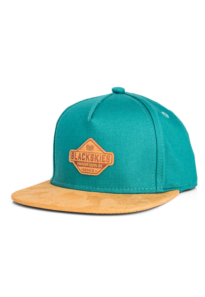Blackskies-Essentials-Snapback-Cap-Kids-Tealgreen-Brown-Brown-2