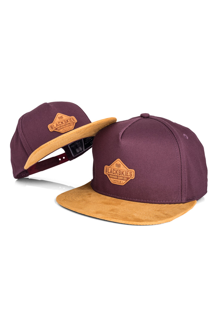 Blackskies-Essentials-Snapback-Cap-Kids-Grape-Brown-Brown-Kids-Parent-2er-Set