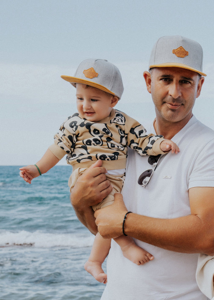 Blackskies-Essentials-Snapback-Cap-Kids-Grey-Brown-Brown-Model-2