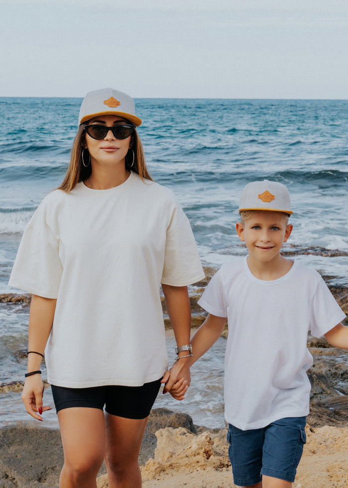Blackskies-Essentials-Snapback-Cap-Kids-Grey-Brown-Brown-Model-6