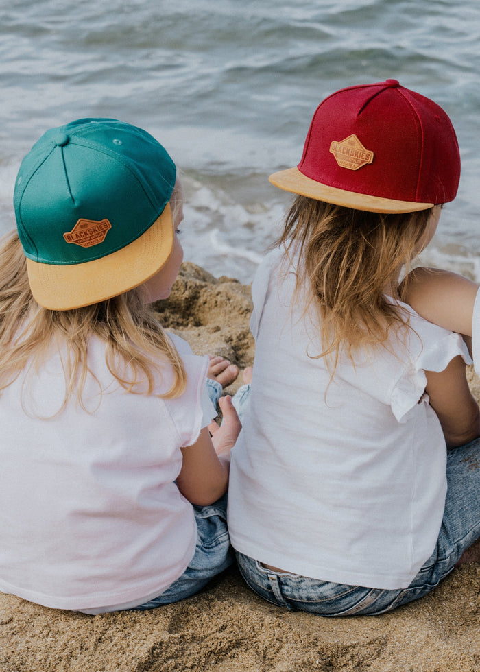 Blackskies-Essentials-Snapback-Cap-Kids-Red-Brown-Brown-Model-2