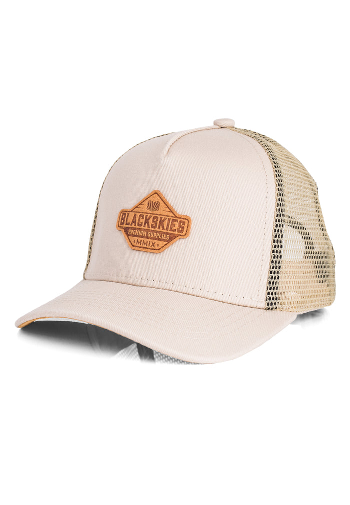 Blackskies-Essentials-Trucker-Cap-Kids-Beige-Brown-2