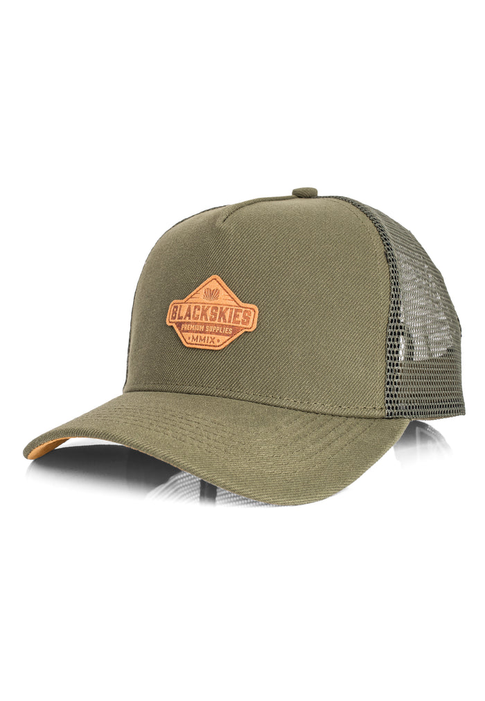 Blackskies-Essentials-Trucker-Cap-Olive-Olive-Brown-2