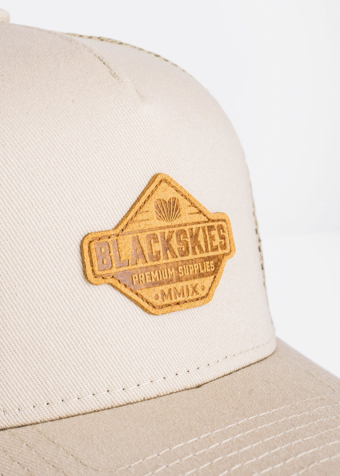 Blackskies-Essentials-Trucker-Cap-Kids-Beige-Brown-1