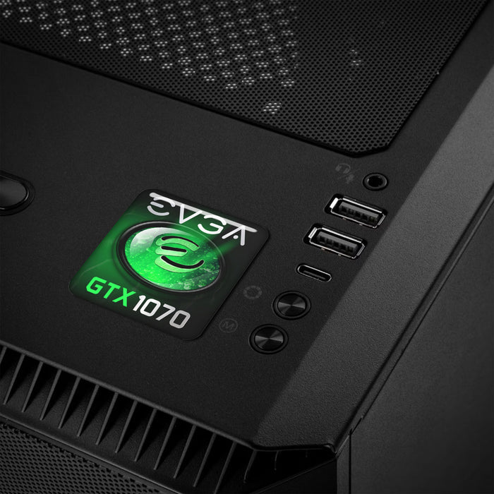 EVGA GeForce GTX 1070 1"x1" Chrome Effect Domed Case Badge / Sticker Logo