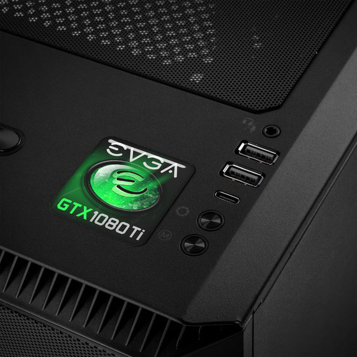 EVGA GeForce GTX 1080 Ti 1"x1" Chrome Effect Domed Case Badge / Sticker Logo
