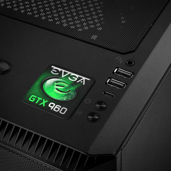 EVGA GeForce GTX 960 1"x1" Chrome Effect Domed Case Badge / Sticker Logo