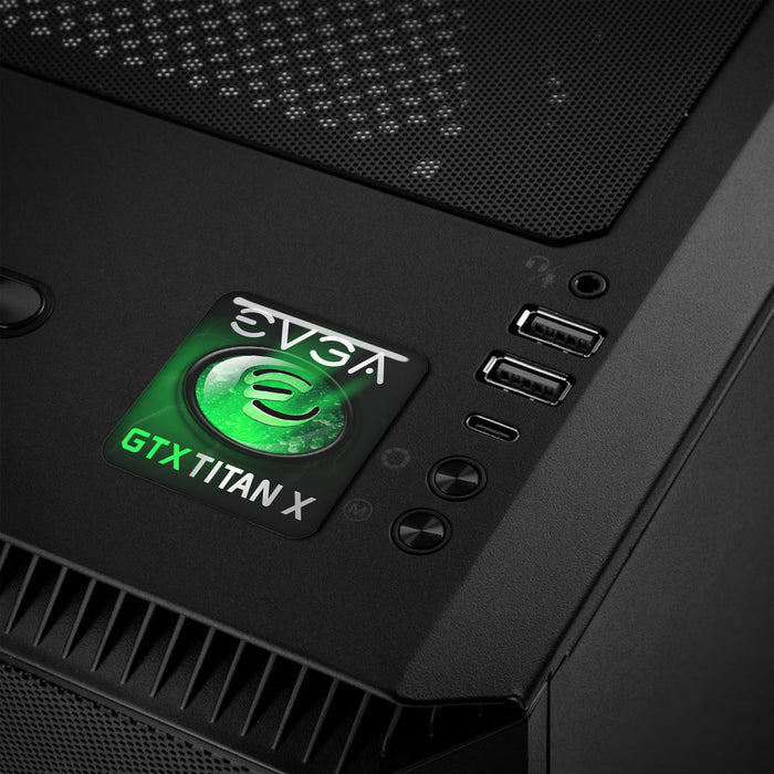 EVGA GeForce GTX TITAN X 1"x1" Chrome Effect Domed Case Badge / Sticker Logo