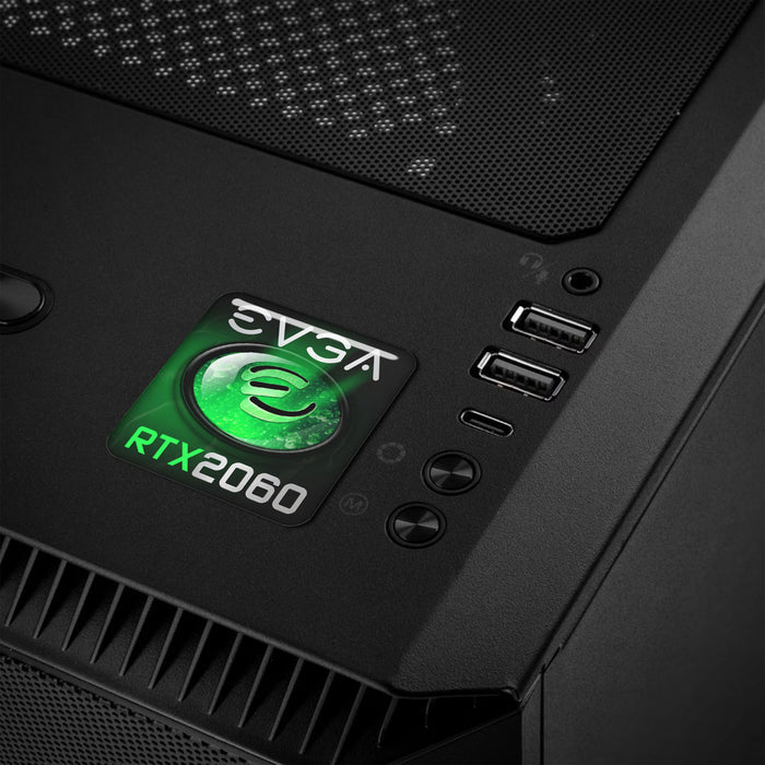 EVGA GeForce RTX 2060 1"x1" Chrome Effect Domed Case Badge / Sticker Logo
