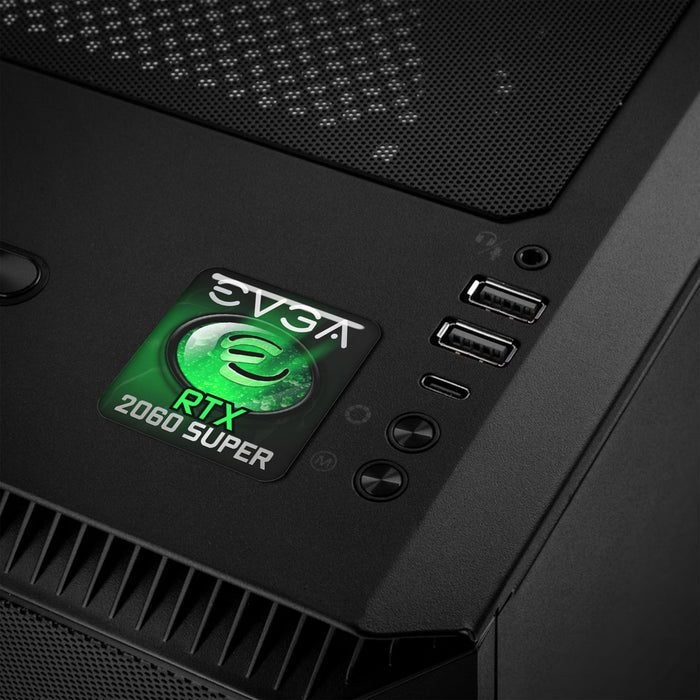 EVGA GeForce RTX 2060 Super 1"x1" Chrome Effect Domed Case Badge / Sticker Logo