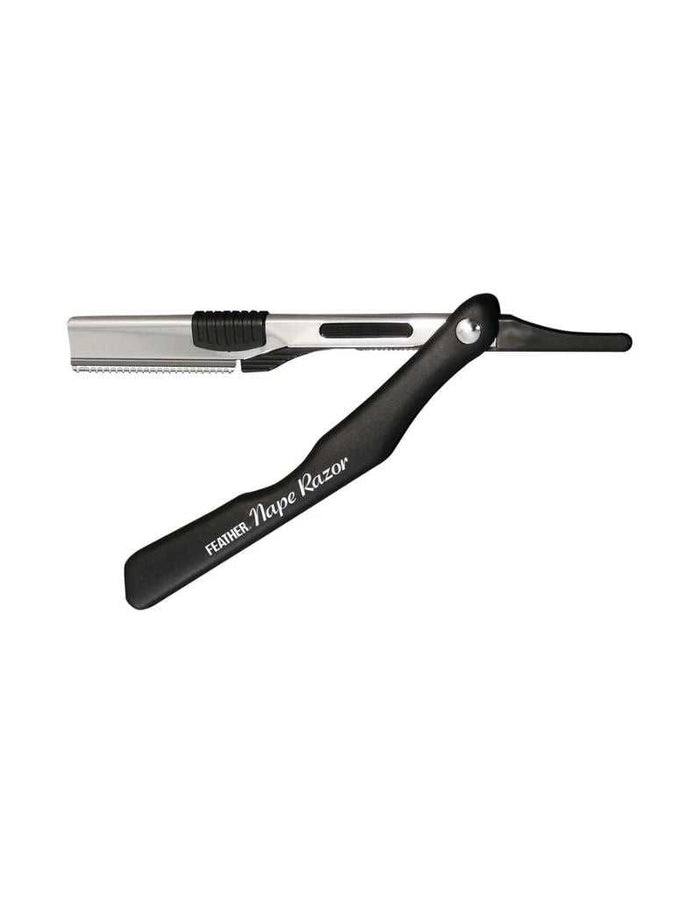 Feather Nape & Body Razor with folding handle and guarded blade