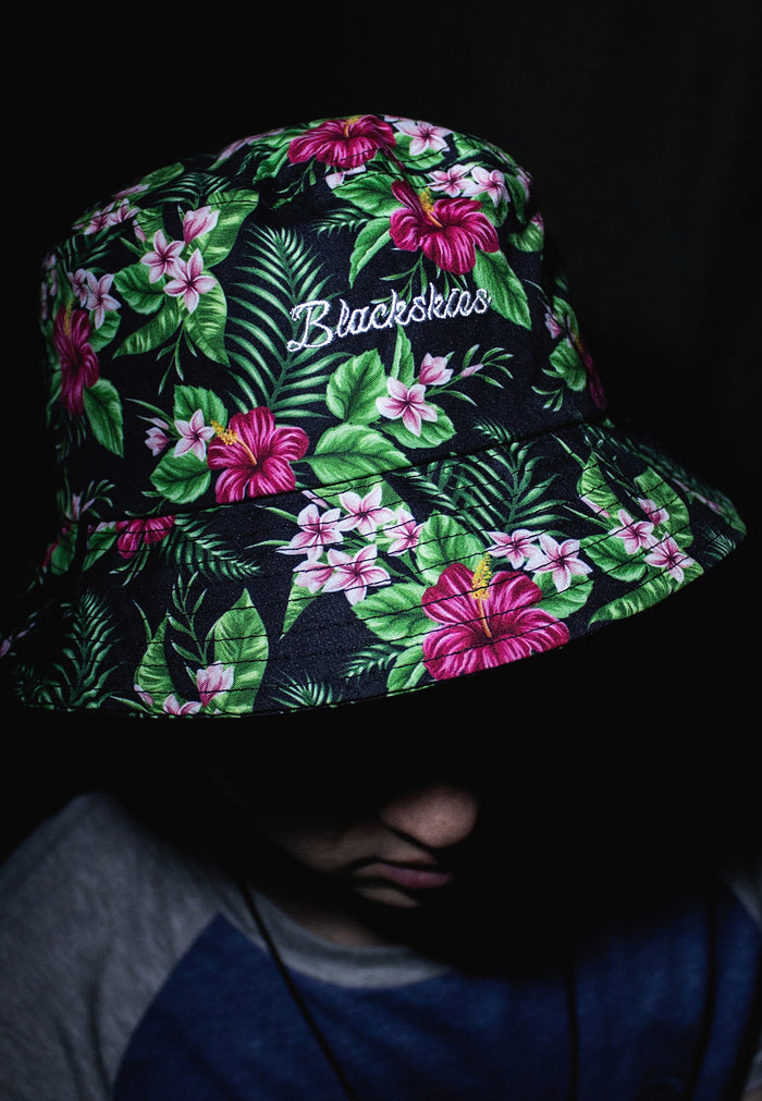 Blackskies-Oahu-Bucket-Hat-Floral-Tropical-Green