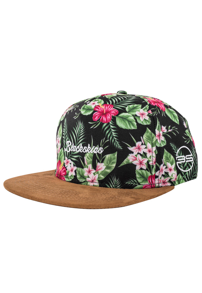 Blackskies-Oahu-Snapback-Cap-Floral-Suede-2