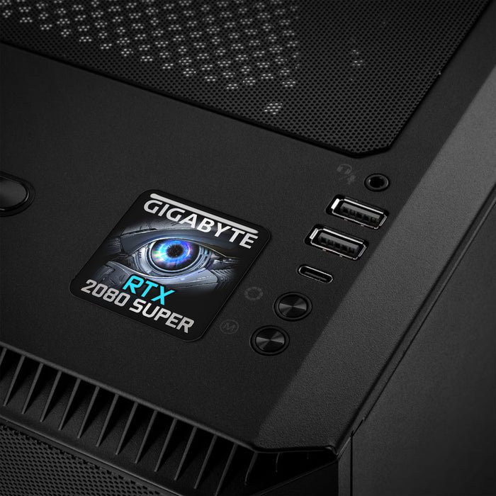 Gigabyte GeForce RTX 2080 Super 1"x1" Chrome Effect Domed Case Badge / Sticker Logo