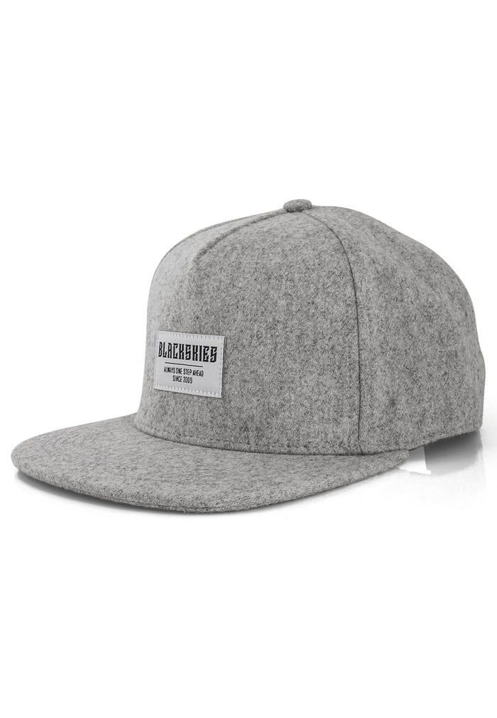 Blackskies-Glacier-Snapback-Cap-Wool-Flannel-Grey-Arctic