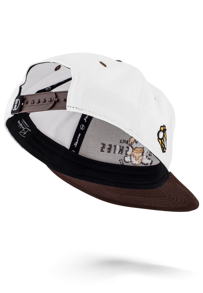 Blackskies-Good-Things-Snapback-Cap-Vol-II-Honey-Hex-Bear-Baseball-Hat-White-Brown-Fly-Back