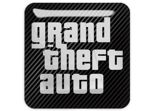 Grand Theft Auto GTA Video Gaming 1"x1" Chrome Effect Domed Case Badge / Sticker Logo