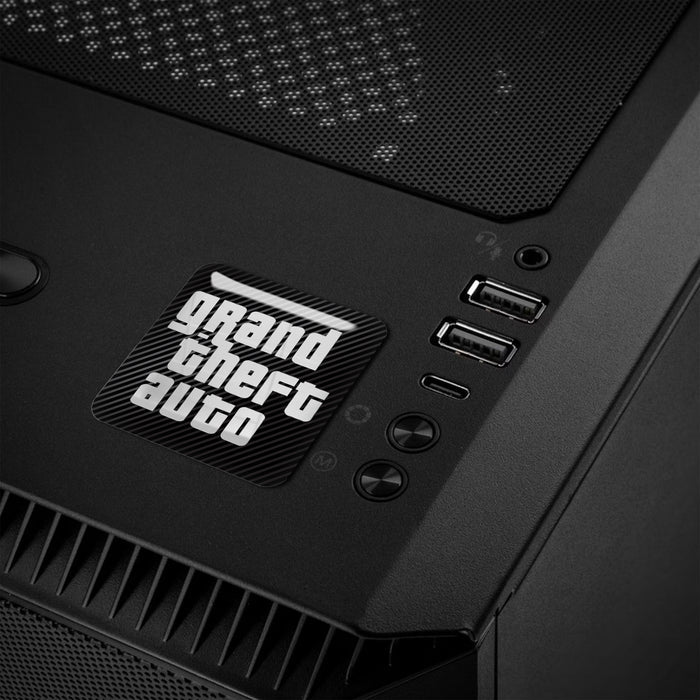 Grand Theft Auto GTA Video Gaming 1"x1" Chrome Effect Domed Case Badge / Sticker Logo