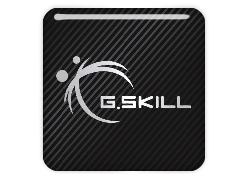 G.Skill 1"x1" Chrome Effect Domed Case Badge / Sticker Logo
