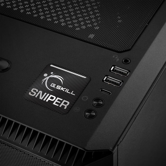 G.Skill Sniper RAM 1"x1" Chrome Effect Domed Case Badge / Sticker Logo