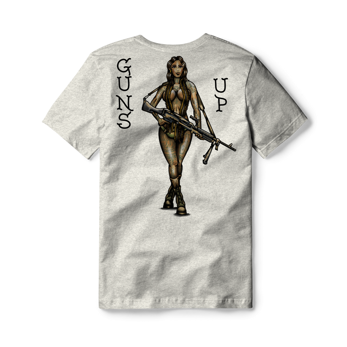 Guns Up Pin Up