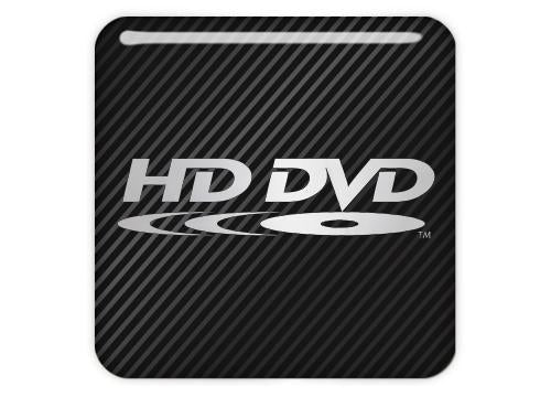 HD DVD 1"x1" Chrome Effect Domed Case Badge / Sticker Logo