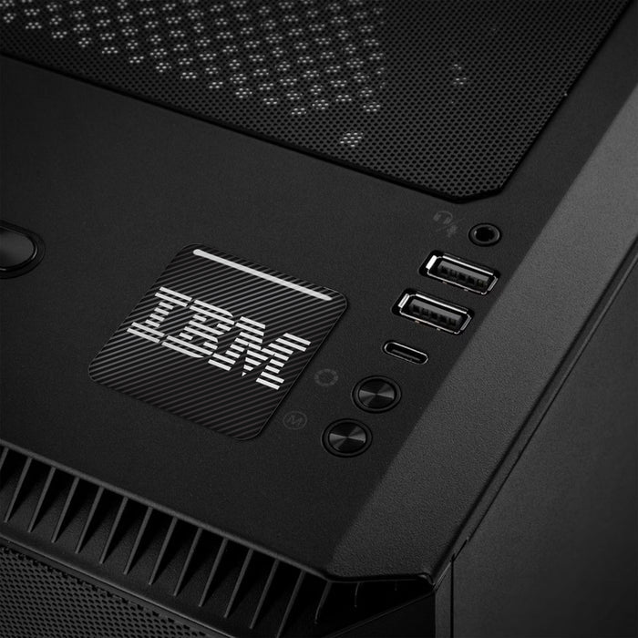IBM 1"x1" Chrome Effect Domed Case Badge / Sticker Logo