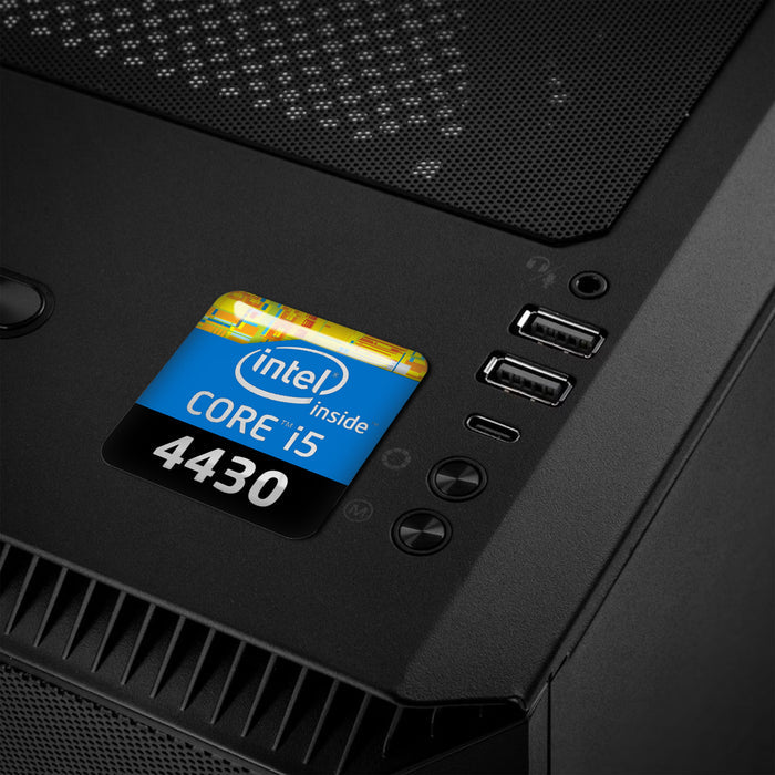 Intel Core i5 4430 1"x1" Chrome Effect Domed Case Badge / Sticker Logo