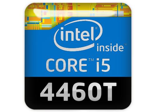 Intel Core i5 4460T 1"x1" Chrome Effect Domed Case Badge / Sticker Logo