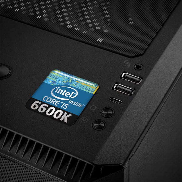 Intel Core i5 6600K 1"x1" Chrome Effect Domed Case Badge / Sticker Logo