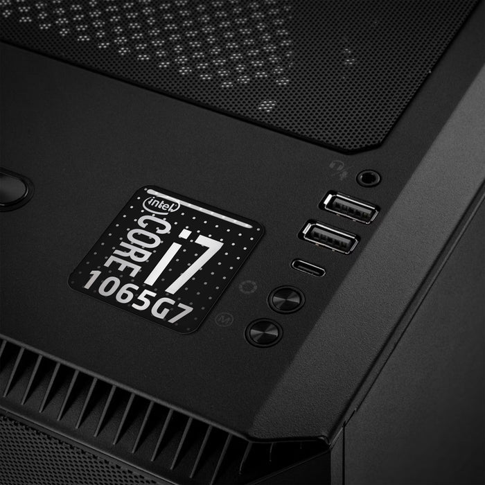 Intel Core i7 1065G7 1"x1" Chrome Effect Domed Case Badge / Sticker Logo