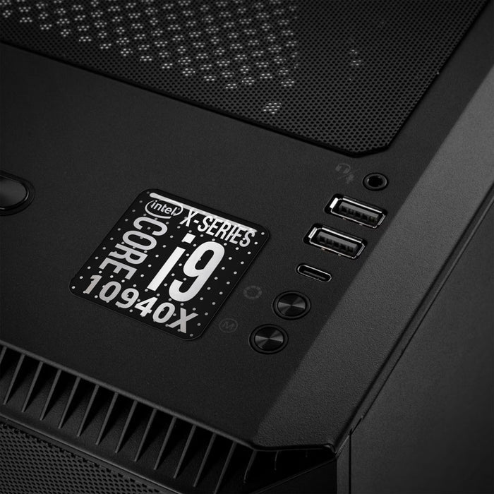Intel Core i9 10940X 1"x1" Chrome Effect Domed Case Badge / Sticker Logo