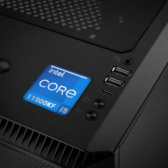 Intel Core i9 11900KF 1"x1" Chrome Effect Domed Case Badge / Sticker Logo