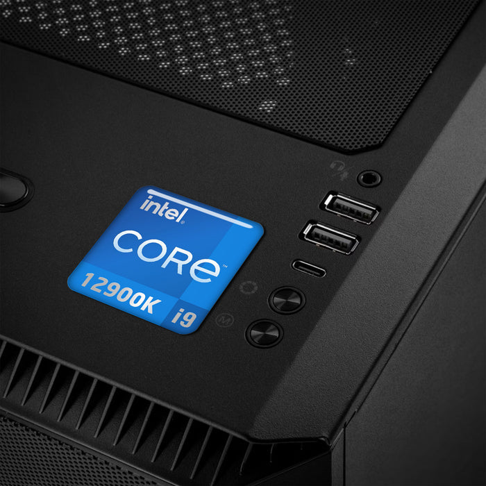Intel Core i9 12900K 1"x1" Chrome Effect Domed Case Badge / Sticker Logo