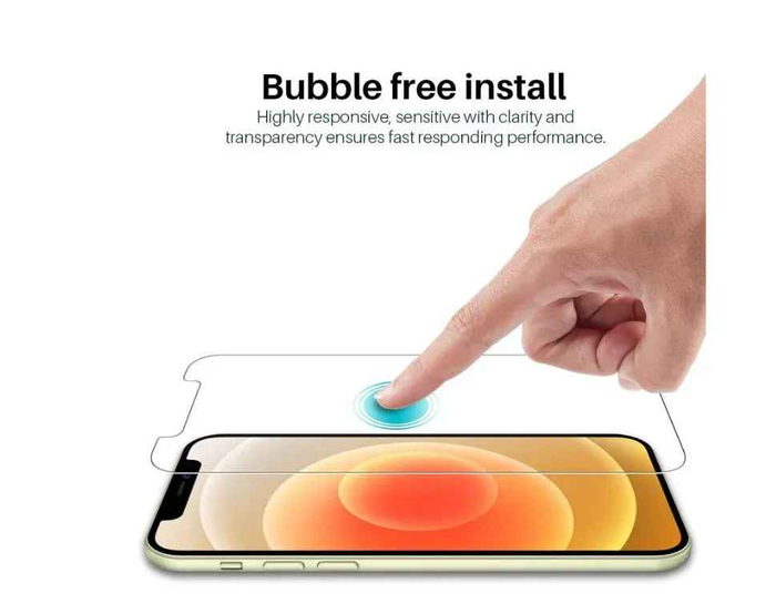 Techplus iPhone 13 Pro glass screen protector 2-pack, clear protective covers for iPhone 13 Pro screen.