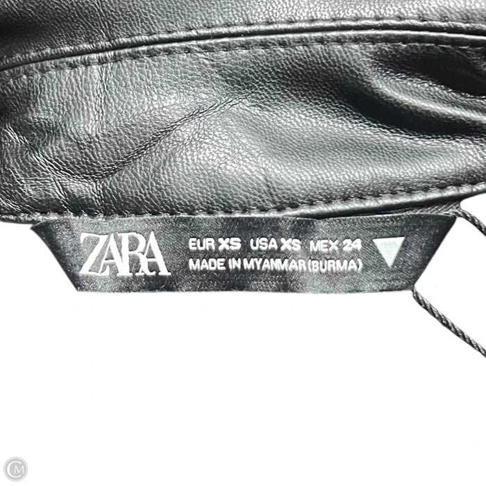 Jacket Shirt By Zara In Black, Size: Xs