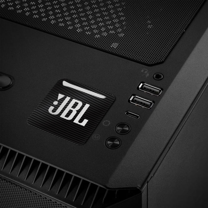 JBL Black 1"x1" Chrome Effect Domed Case Badge / Sticker Logo