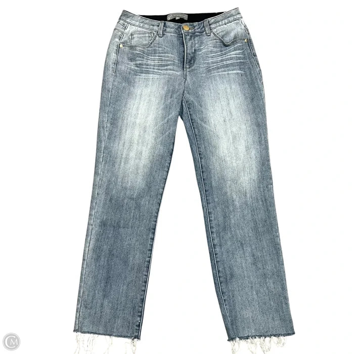 Jeans Straight By Wit & Wisdom In Blue Denim, Size: 4