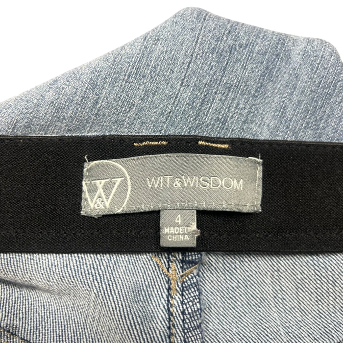Jeans Straight By Wit & Wisdom In Blue Denim, Size: 4