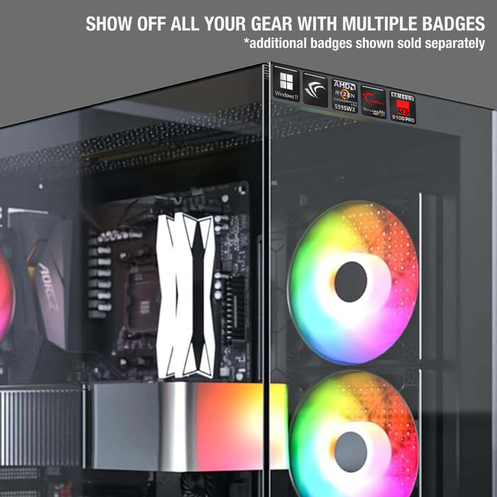 Linux Tux Penguin Red 1"x1" Chrome Effect Domed Case Badge / Sticker Logo