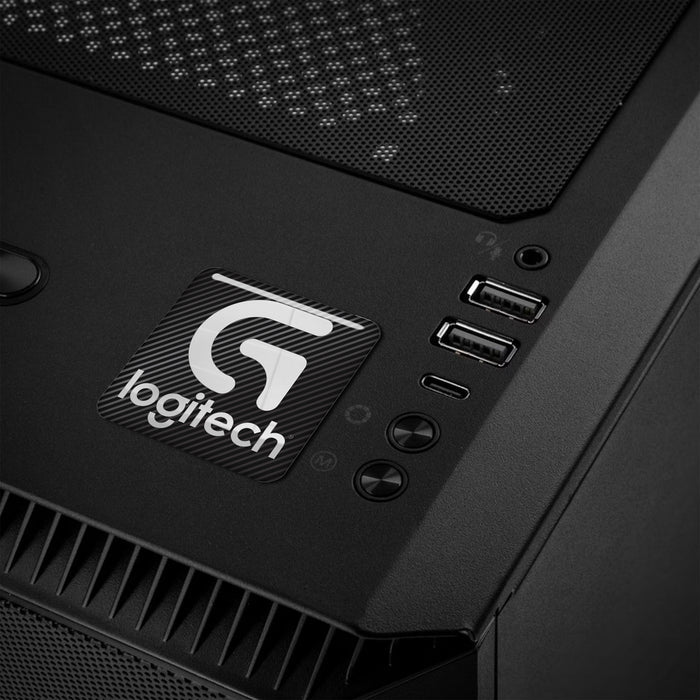 Logitech G 1"x1" Chrome Effect Domed Case Badge / Sticker Logo