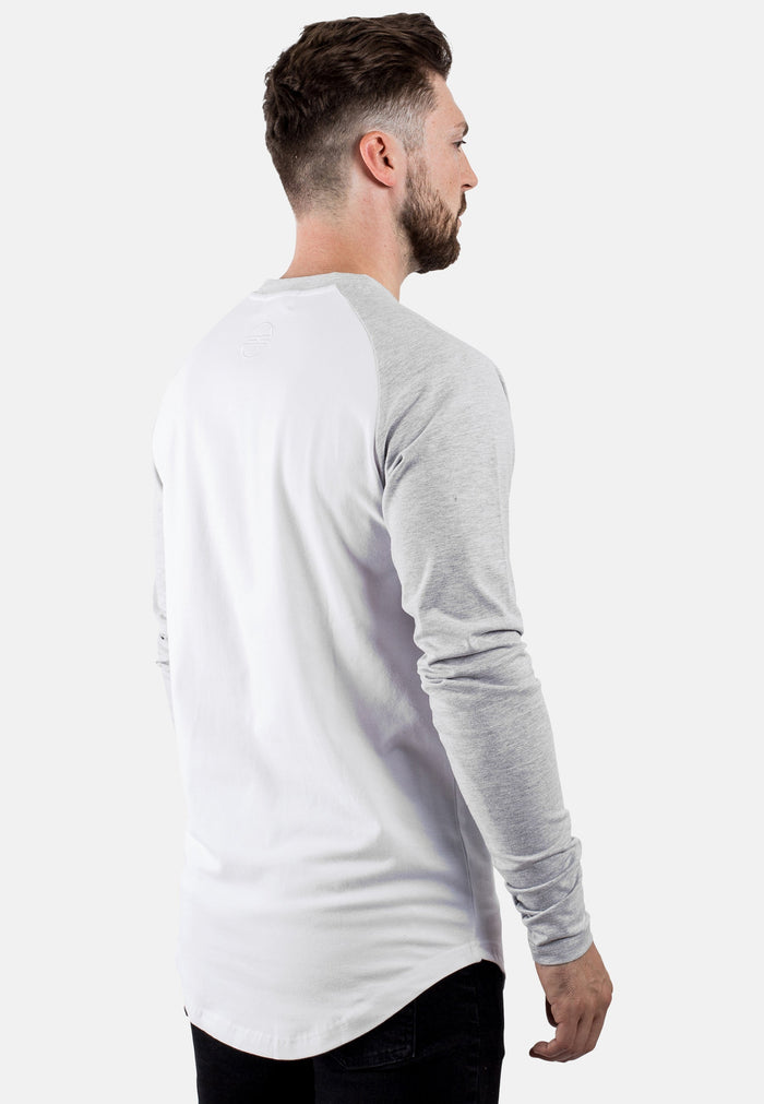 Blackskies-Longline-Baseball-T-Shirt-White-Grey-Back-2