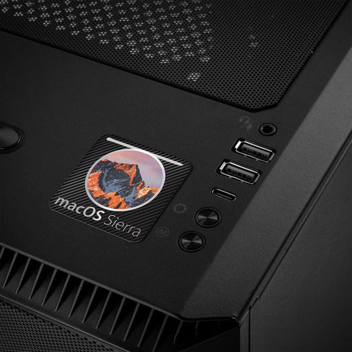 macOS Sierra 1"x1" Chrome Effect Domed Case Badge / Sticker Logo
