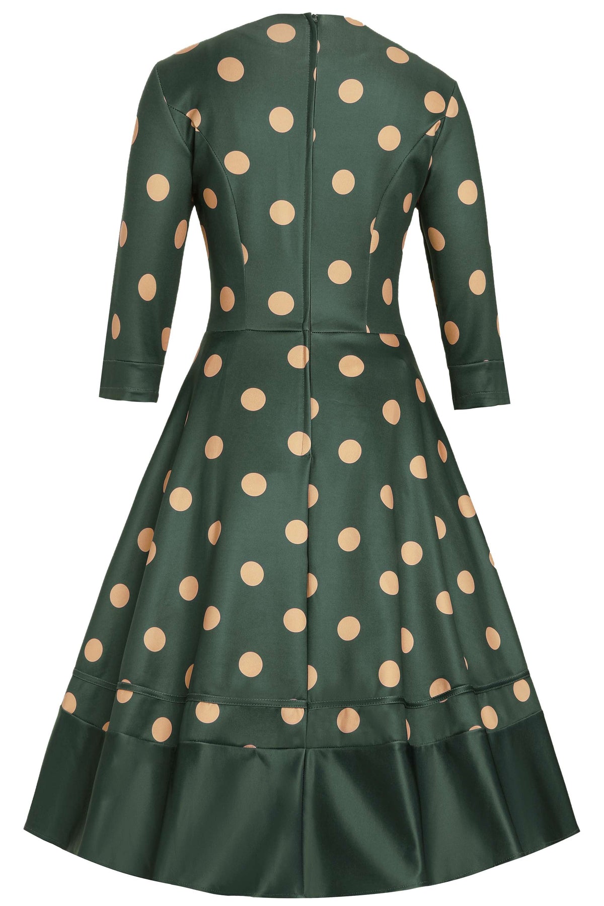 Maria Green Circle Dress With Polka Dots