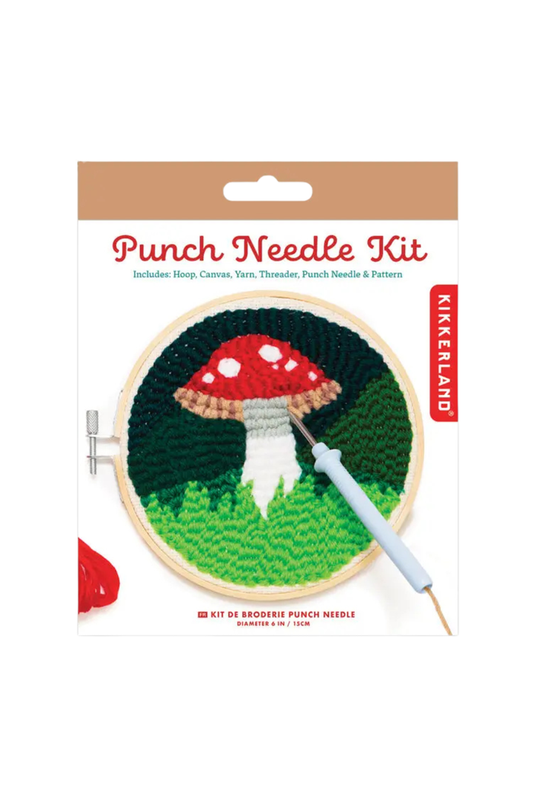 Kikkerland-Punch-Needle-Kit-Mushroom