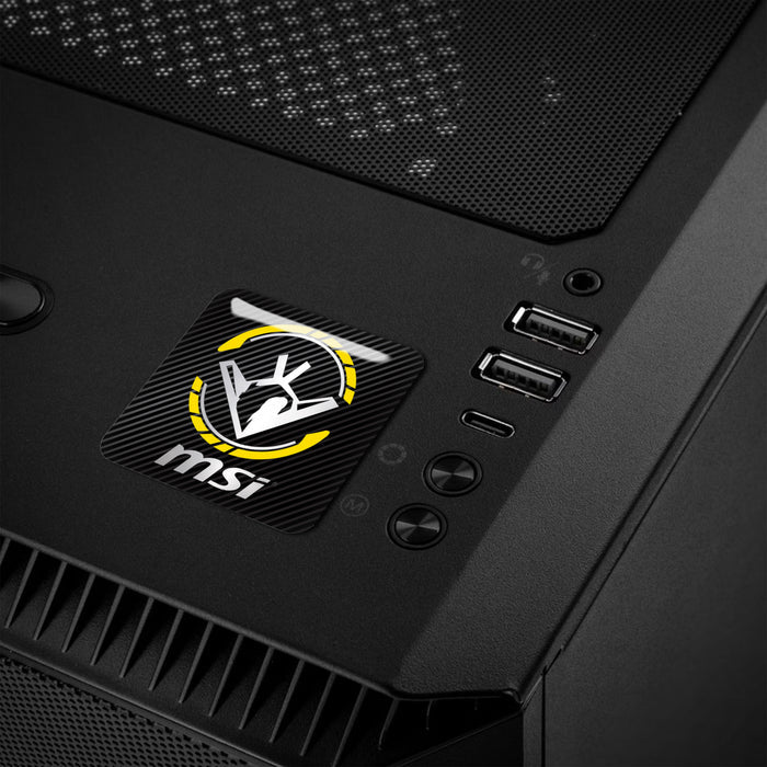 MSI Gaming Hawk 1"x1" Chrome Effect Domed Case Badge / Sticker Logo